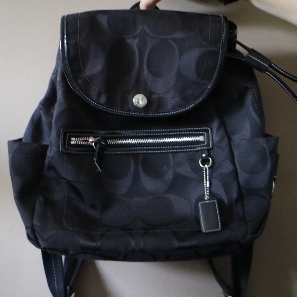 Authentic Black Coach Backpack